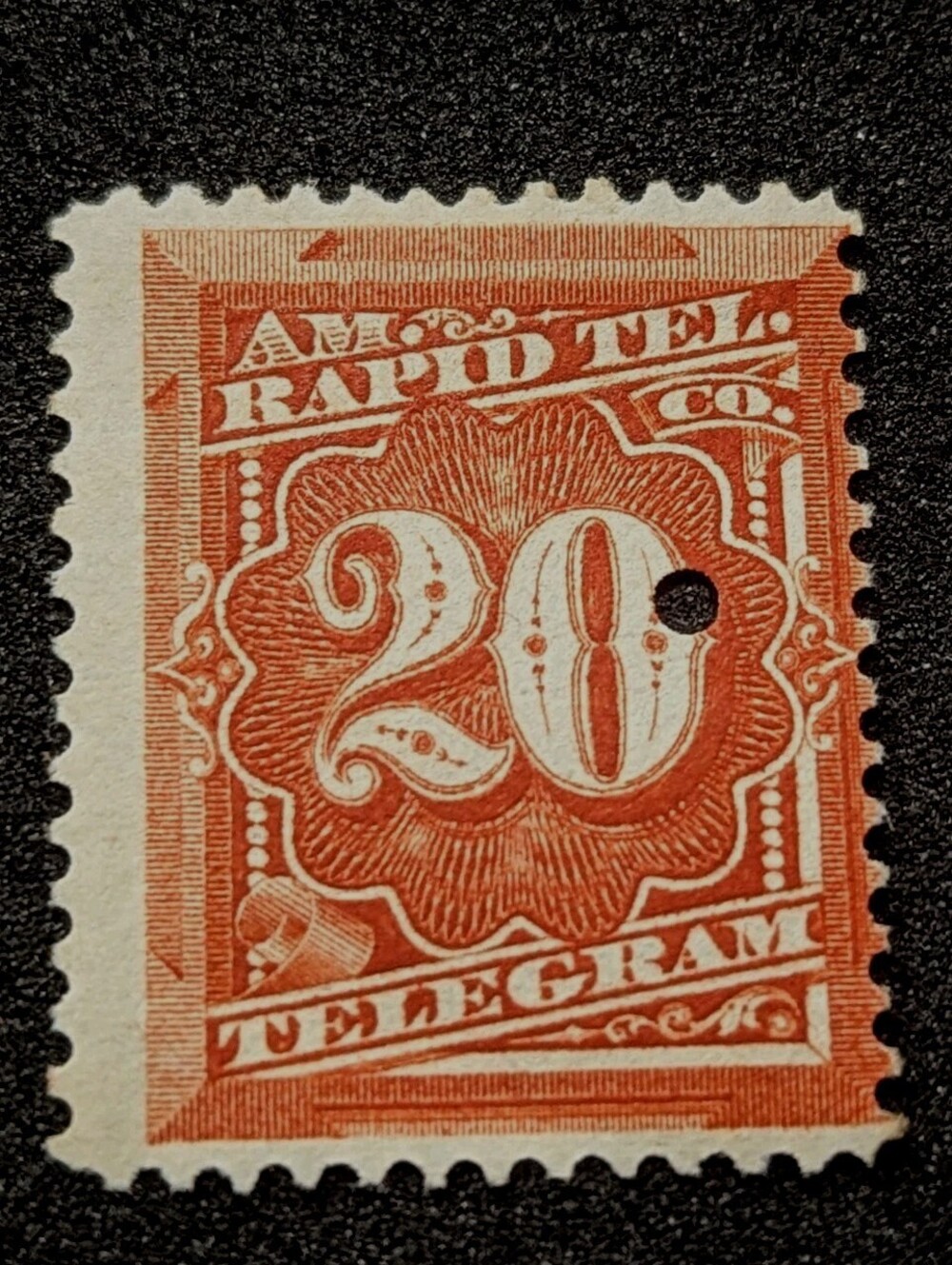 1881 Scott 1T6 US Revenue Stamp  20c American Rapid Telegraph Co